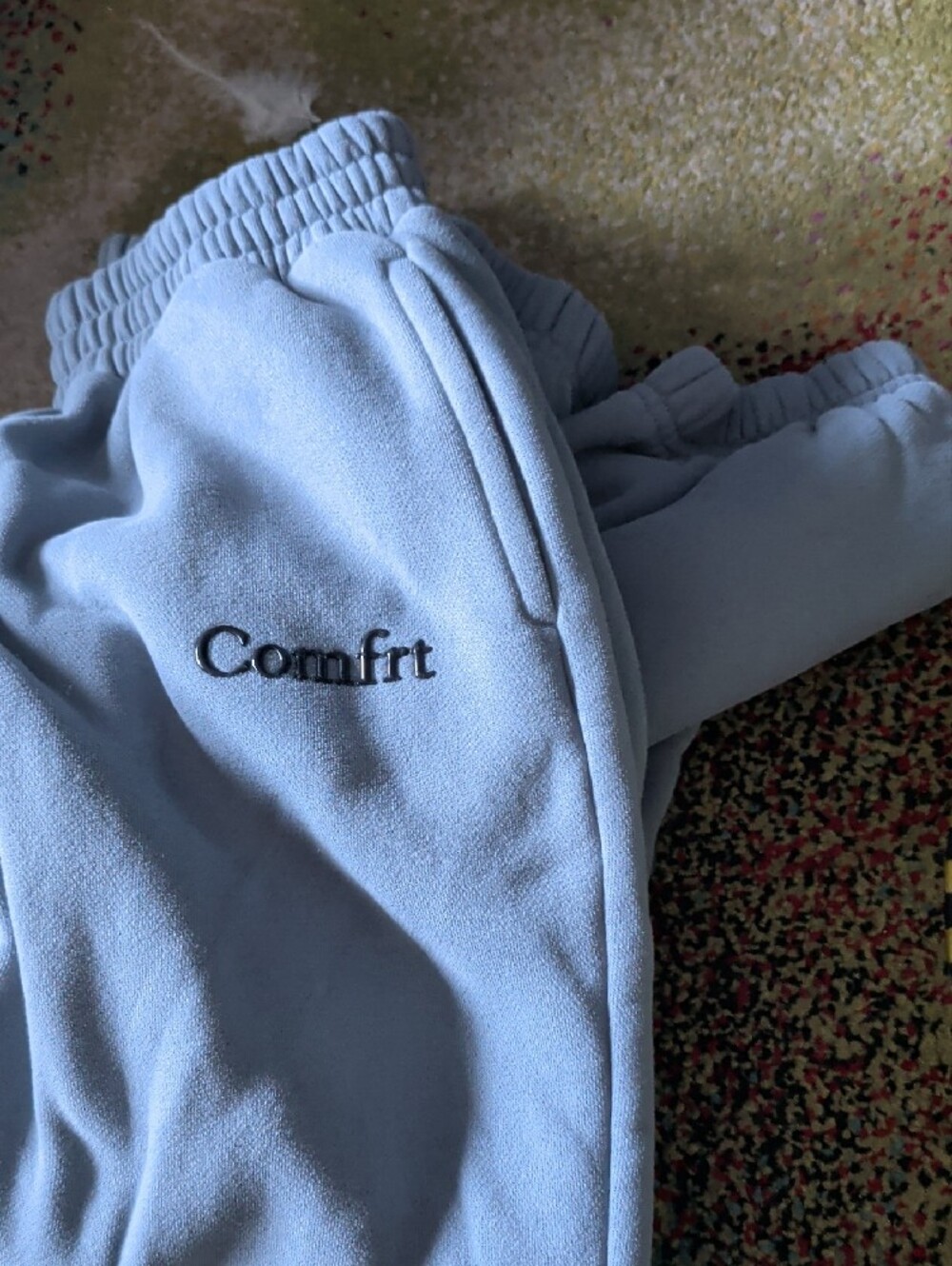 Comfrt Kids Matching Set in Light Blue Zip Up Hoodie And Joggers - Kid Size L - Picture 5 of 9